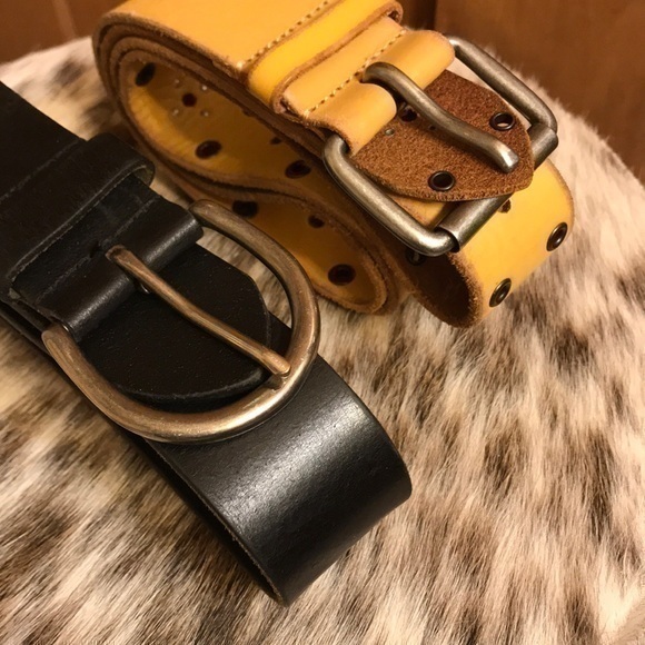 Belt Genuine Leather Belts large bundle of 2 - Picture 3 of 8
